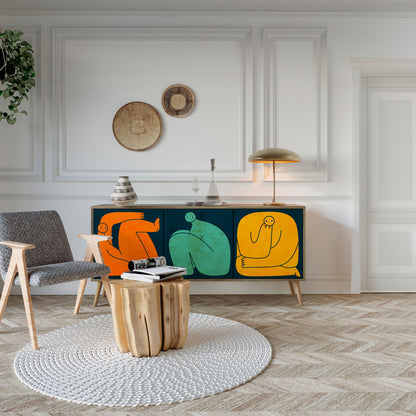 TOGETHER BUT SEPARATELY 3-Door Sideboard in Oak Effect