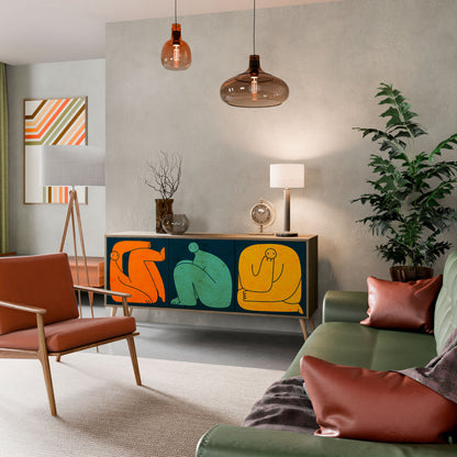 TOGETHER BUT SEPARATELY 3-Door Sideboard in Oak Effect