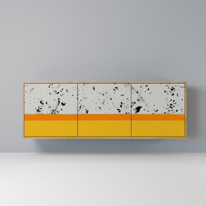 DYED BY ORANGE 3-Door Sideboard in Oak Effect