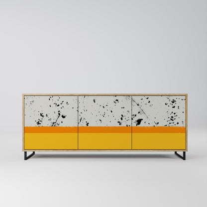 DYED BY ORANGE 3-Door Sideboard in Oak Effect