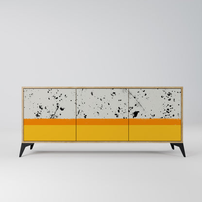 DYED BY ORANGE 3-Door Sideboard in Oak Effect