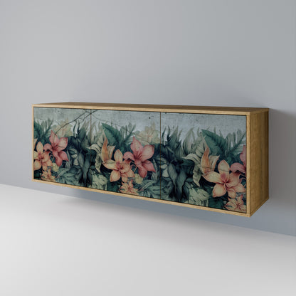 HEAVENLY BLOOM 3-Door Sideboard in Oak Effect