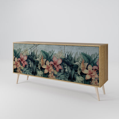 HEAVENLY BLOOM 3-Door Sideboard in Oak Effect