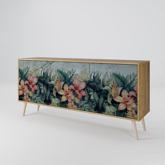 HEAVENLY BLOOM 3-Door Sideboard in Oak Effect
