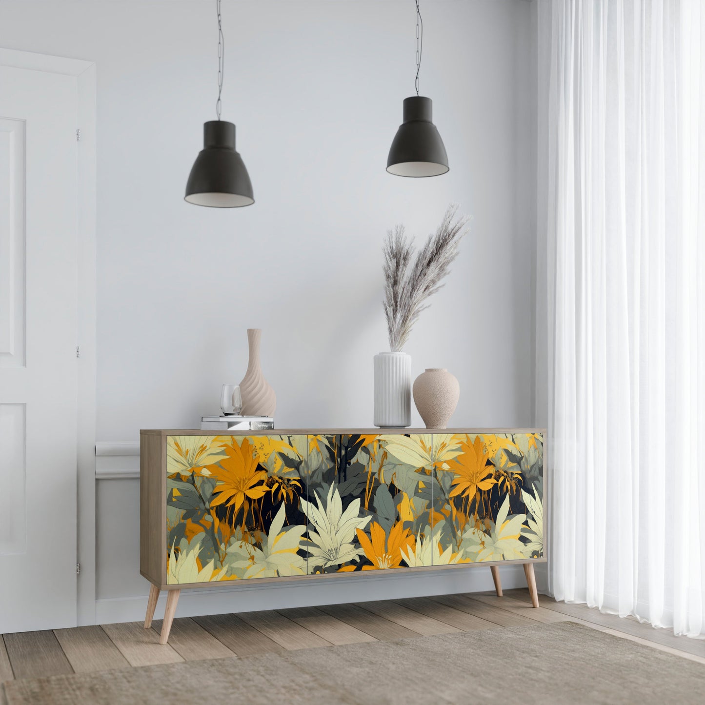 SUNKISSED LILY 3-Door Sideboard in Oak Effect