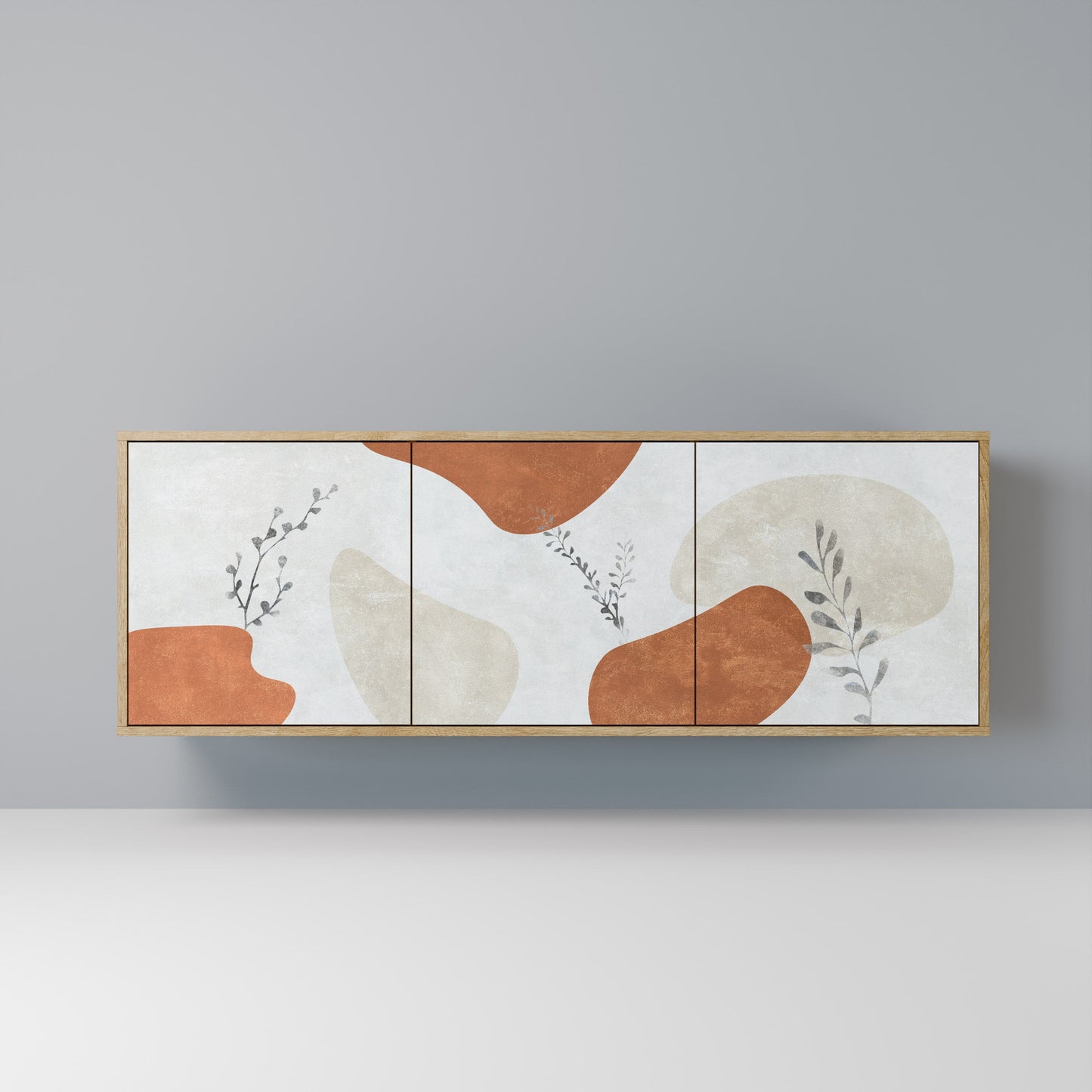 TRANQUIL TWIG 3-Door Sideboard in Oak Effect