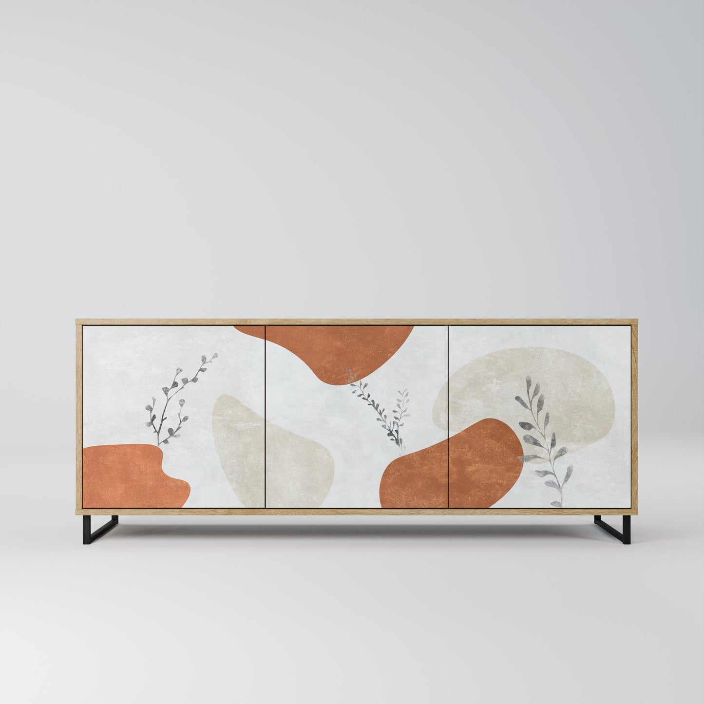 TRANQUIL TWIG 3-Door Sideboard in Oak Effect