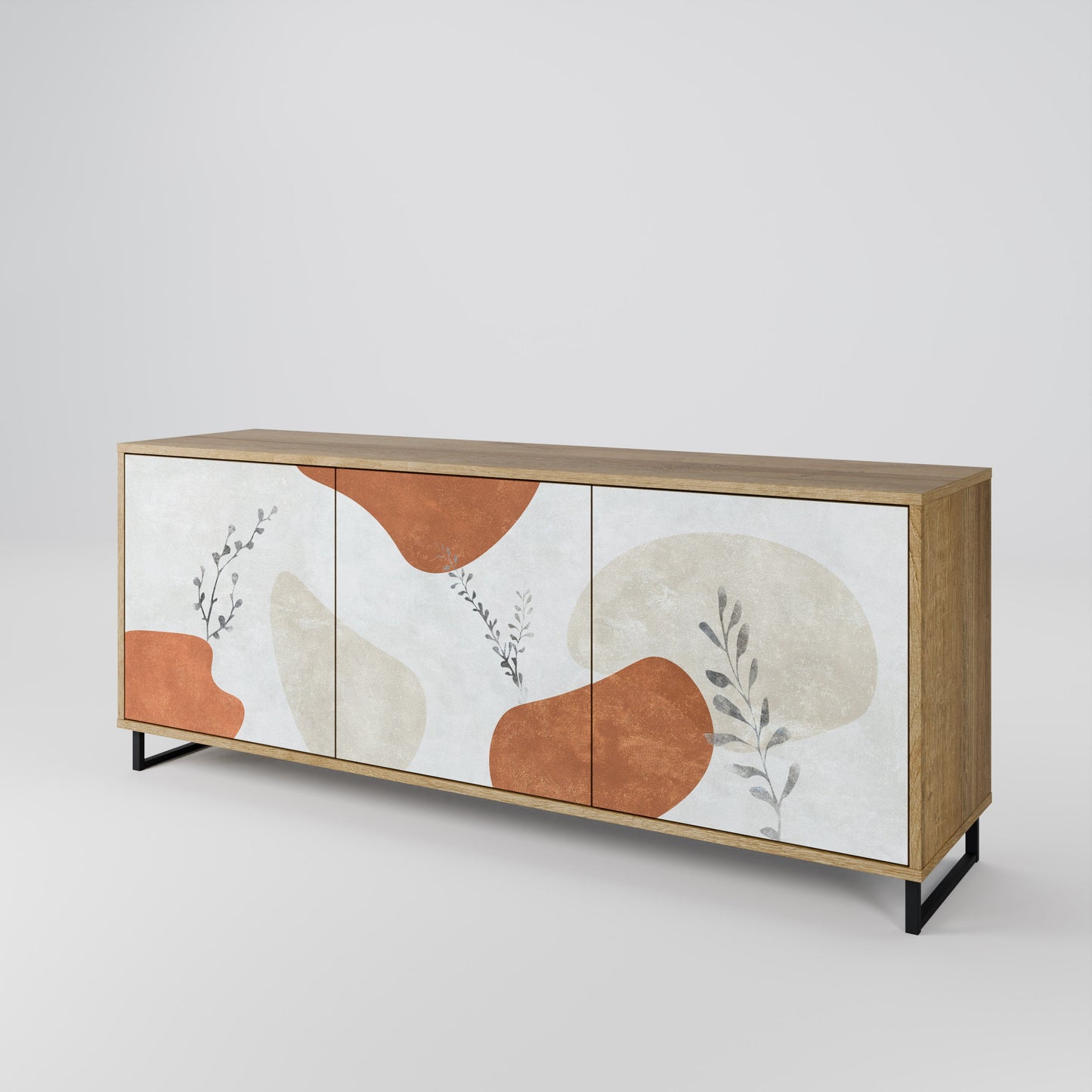 TRANQUIL TWIG 3-Door Sideboard in Oak Effect