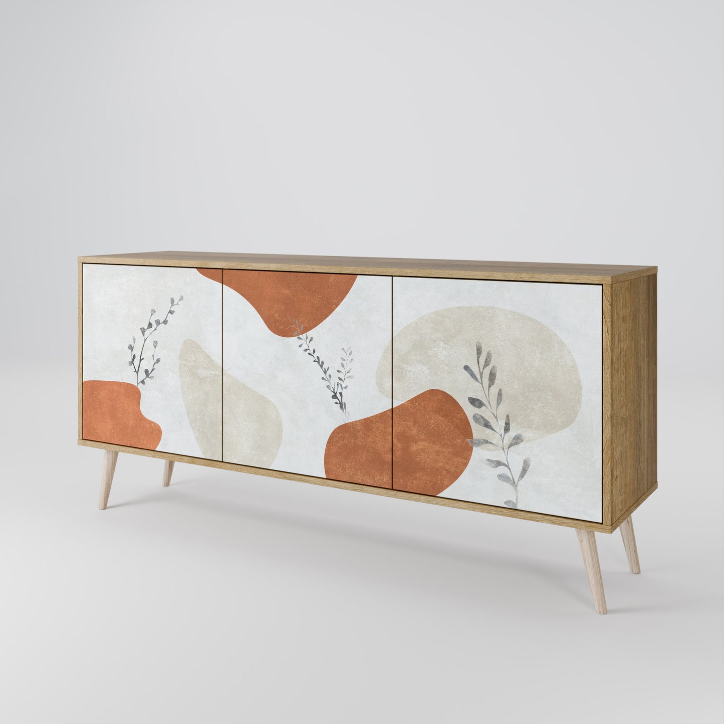 TRANQUIL TWIG 3-Door Sideboard in Oak Effect