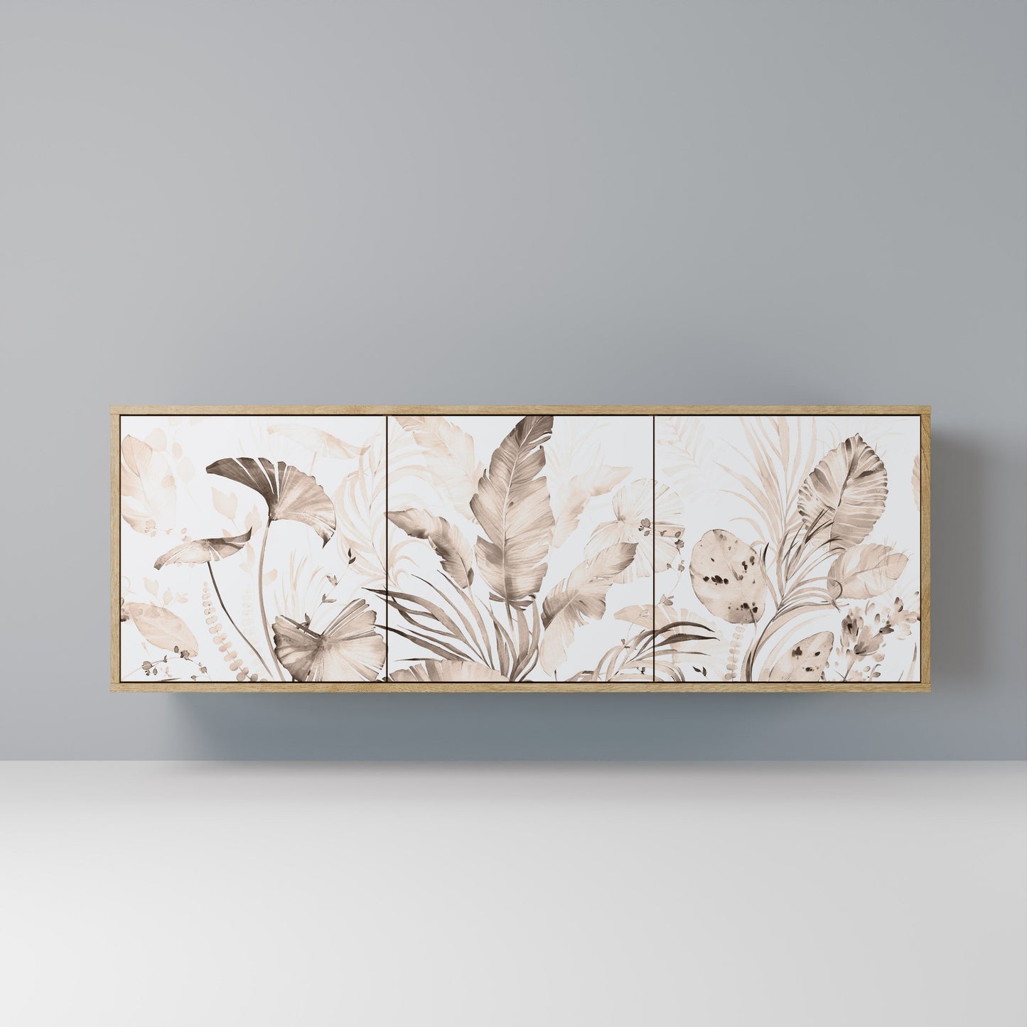 WILD TENDERNESS Madia a 3 Ante in Effetto Rovere