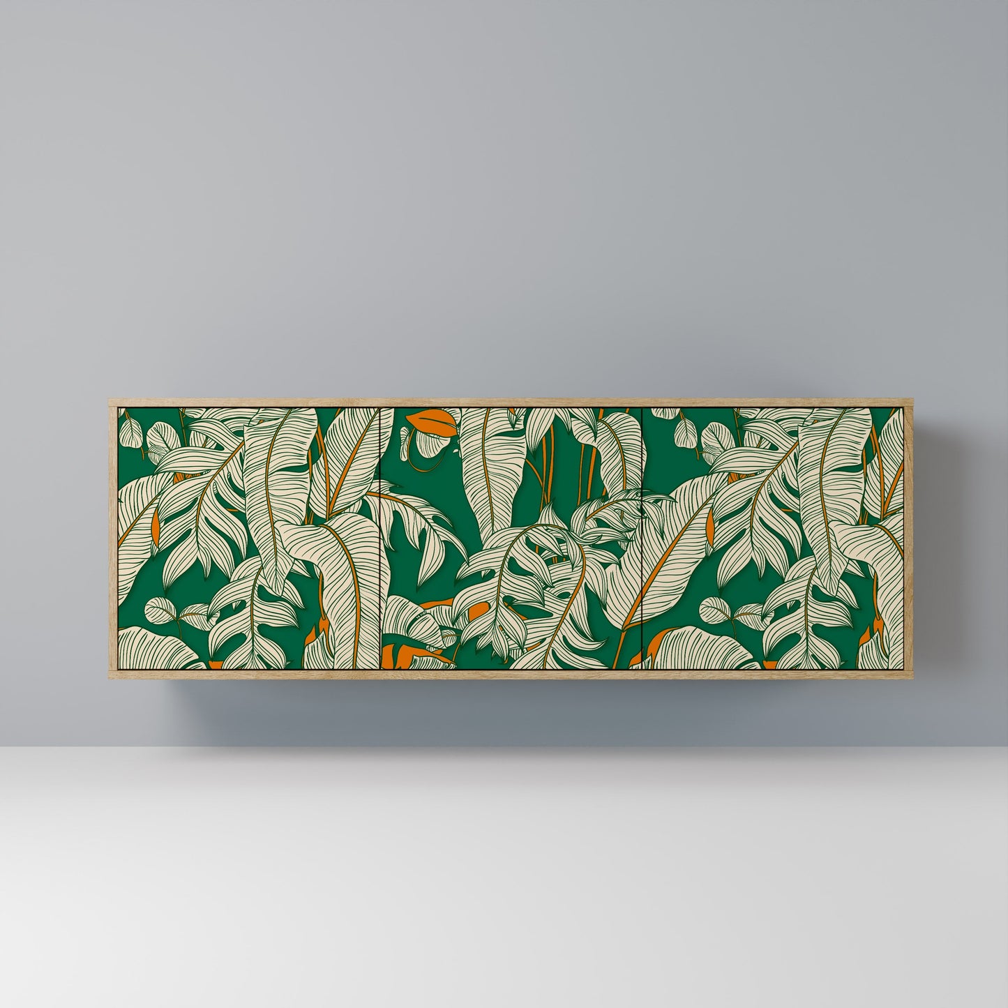 VERDANT PLEASURES 3-Door Sideboard in Oak Effect