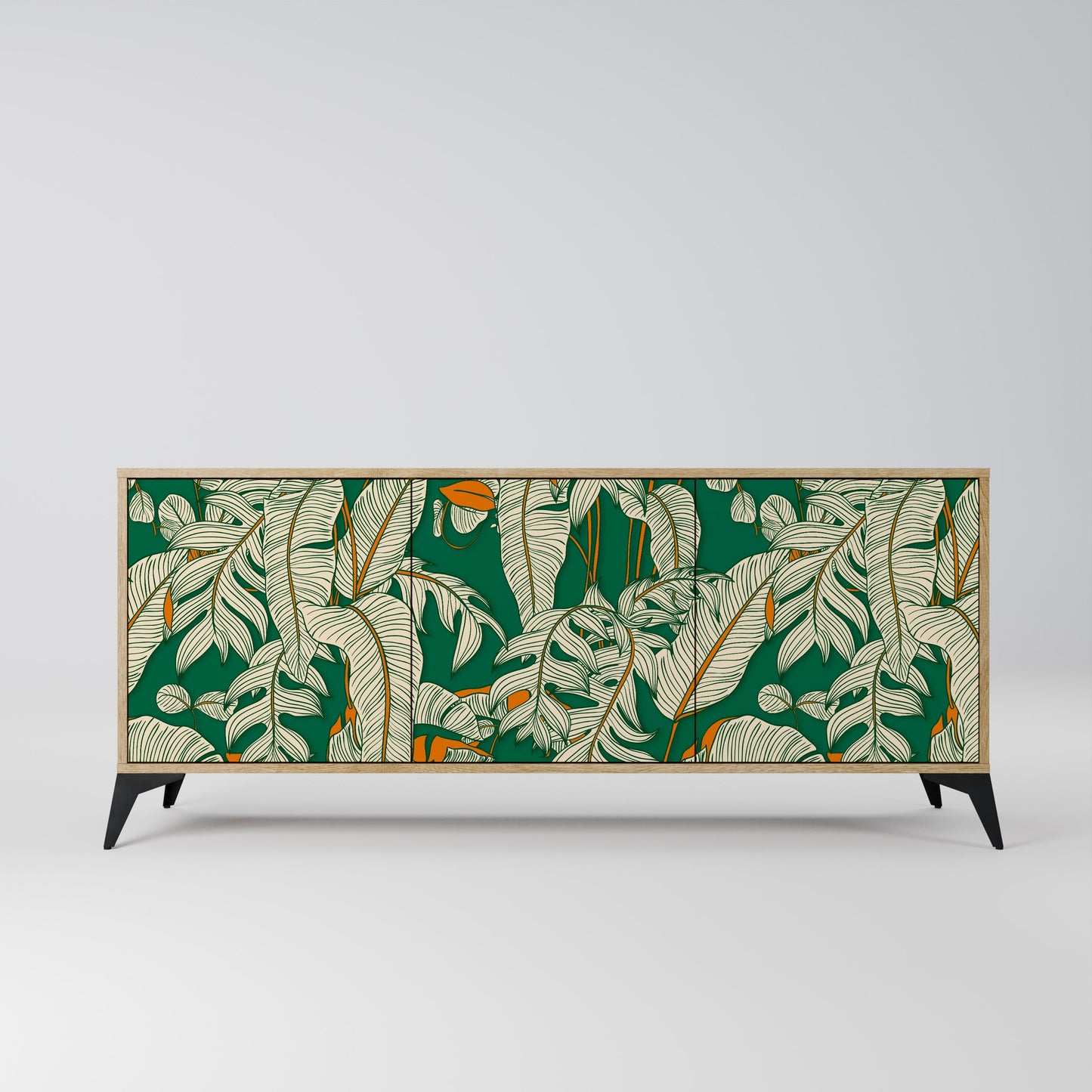 VERDANT PLEASURES 3-Door Sideboard in Oak Effect