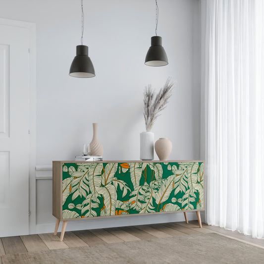 VERDANT PLEASURES 3-Door Sideboard in Oak Effect