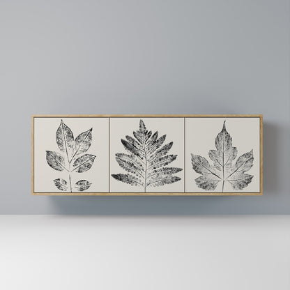 LEAFY STAMPS 3-Door Sideboard in Oak Effect