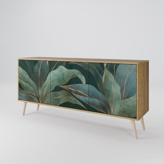 ROYAL GREEN 3-Door Sideboard in Oak Effect