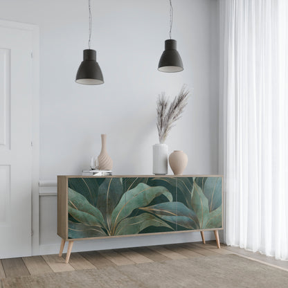 ROYAL GREEN 3-Door Sideboard in Oak Effect