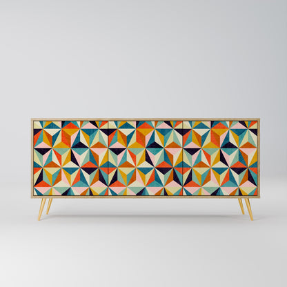 TESSELATE TREASURES 3-Door Sideboard in Oak Effect