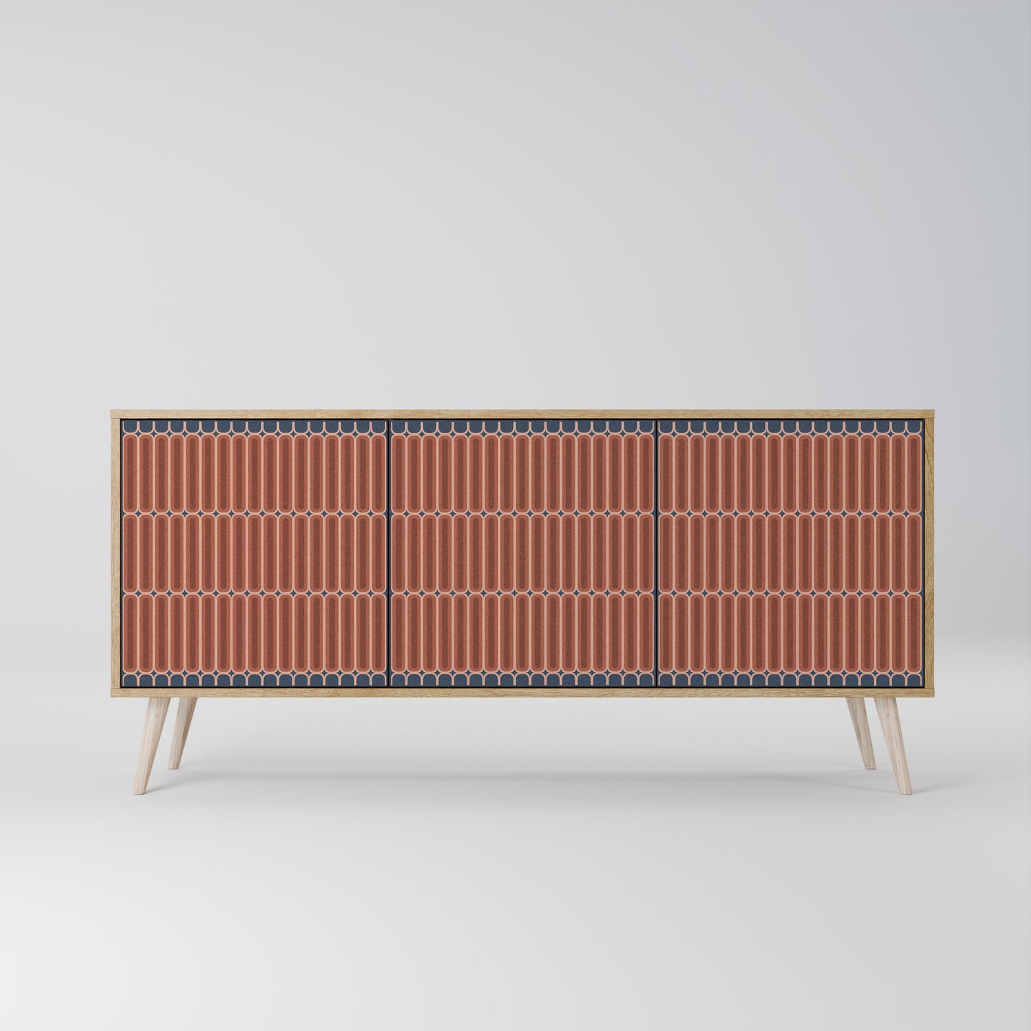 HYPNOTIC GATE 3-Door Sideboard in Oak Effect