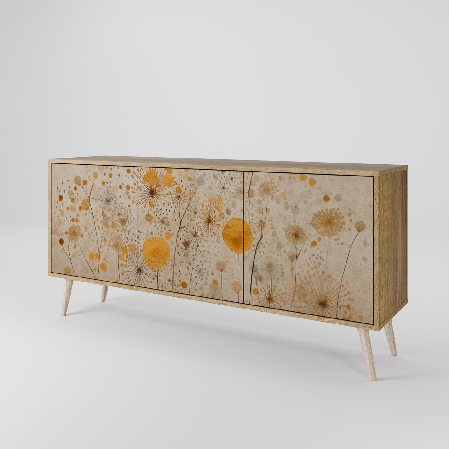 MORNING GLADE 3-Door Sideboard in Oak Effect