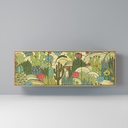 SUCCULENTS KALEIDOSCOPE 3-Door Sideboard in Oak Effect