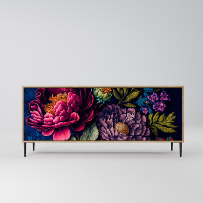 BLOOMING ELEGANCE 3-Door Sideboard in Oak Effect