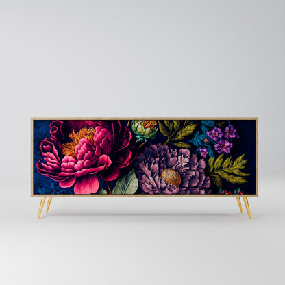 BLOOMING ELEGANCE 3-Door Sideboard in Oak Effect