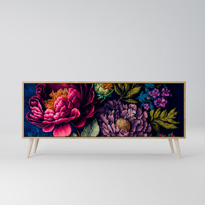BLOOMING ELEGANCE 3-Door Sideboard in Oak Effect