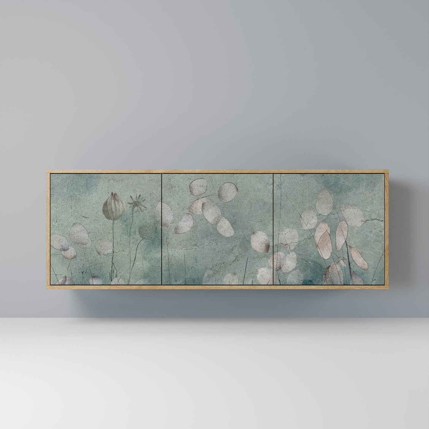 NIGHT LADY 3-Door Sideboard in Oak Effect