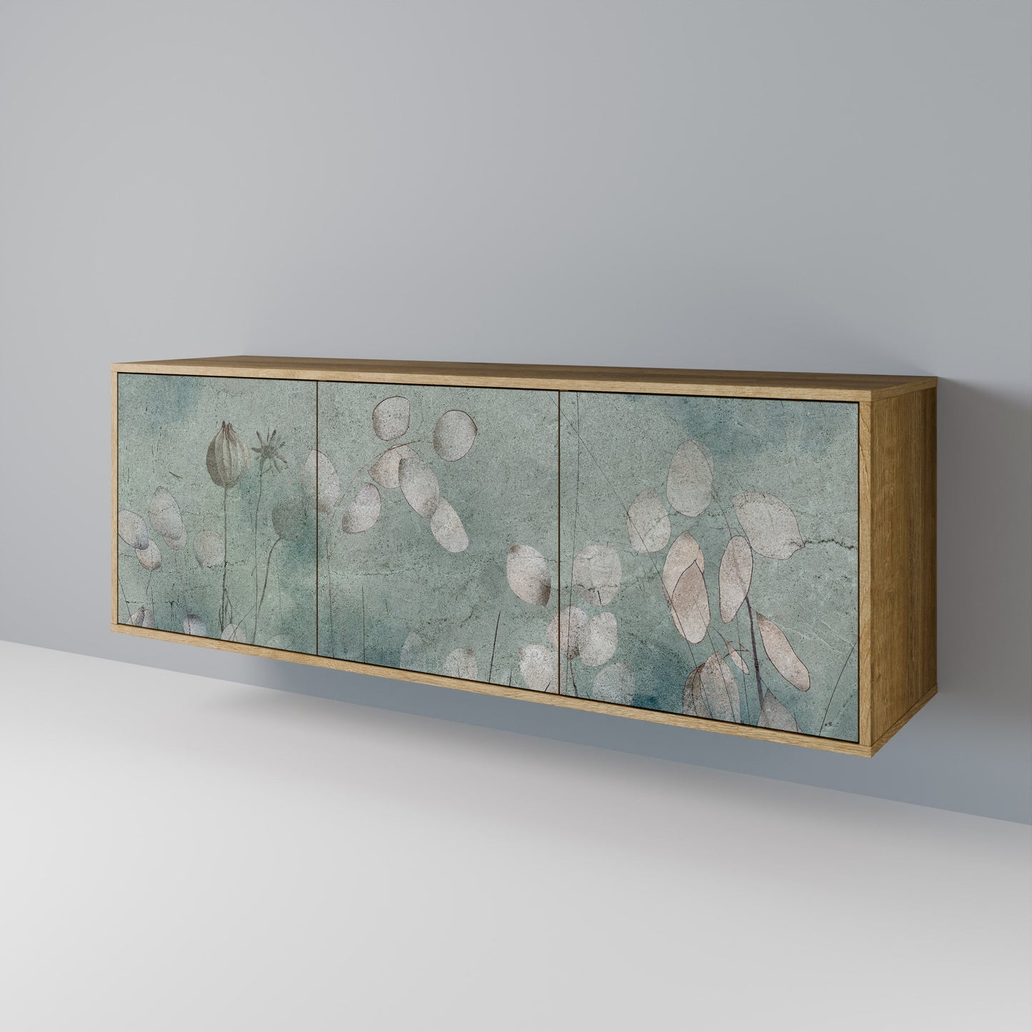 NIGHT LADY 3-Door Sideboard in Oak Effect