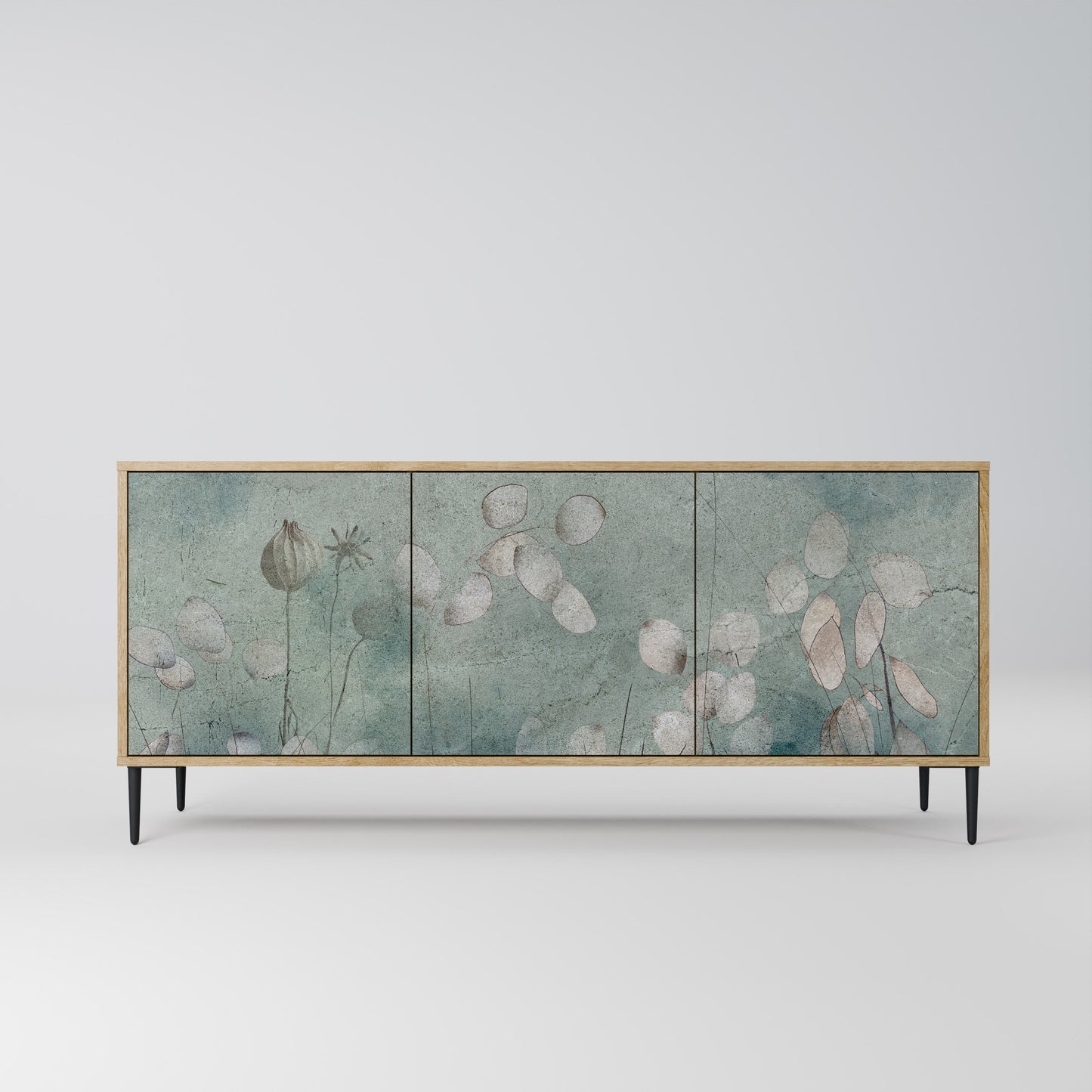 NIGHT LADY 3-Door Sideboard in Oak Effect