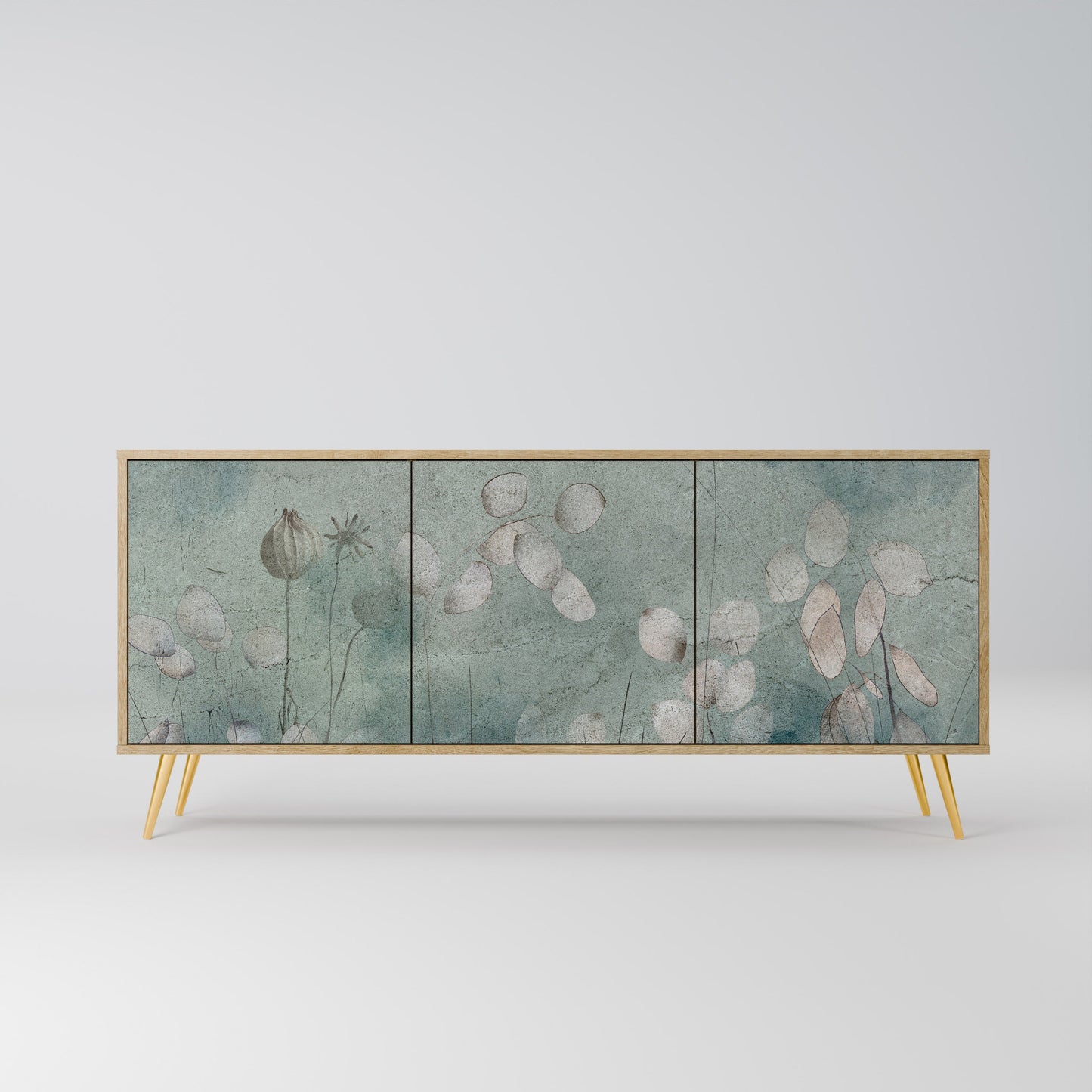 NIGHT LADY 3-Door Sideboard in Oak Effect