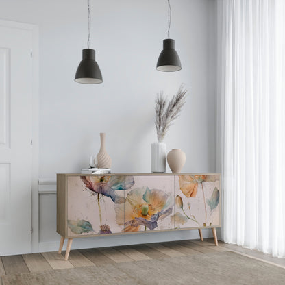 SOFTEN POPPY 3-Door Sideboard in Oak Effect
