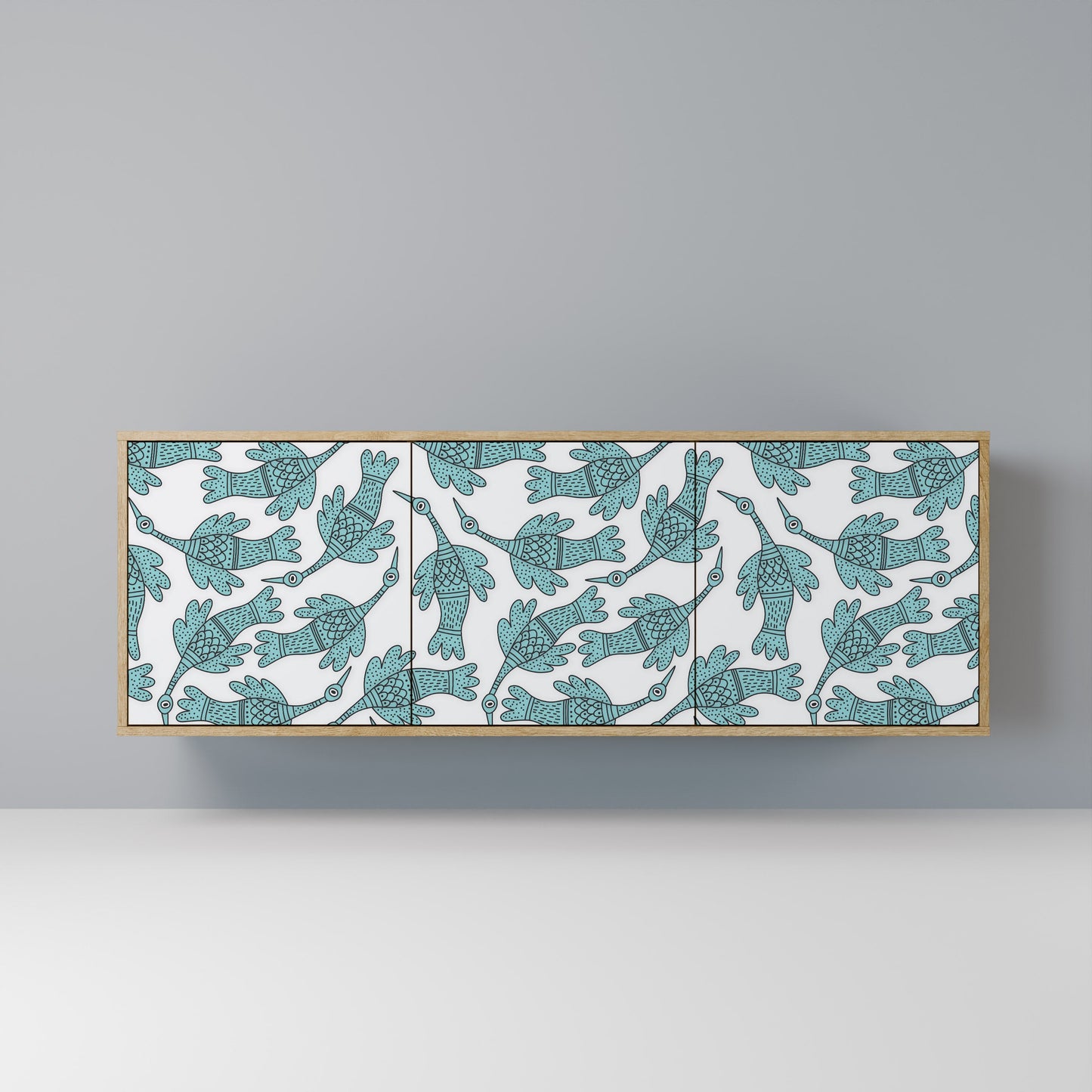 WATERSPOUT SONGIBIRD 3-Door Sideboard in Oak Effect