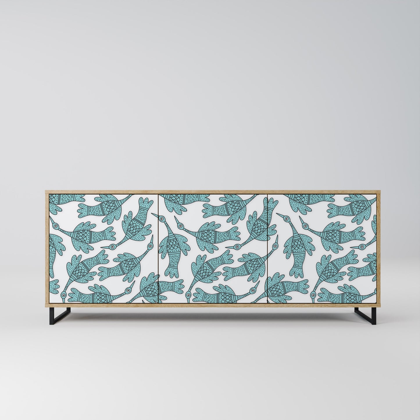 WATERSPOUT SONGIBIRD 3-Door Sideboard in Oak Effect