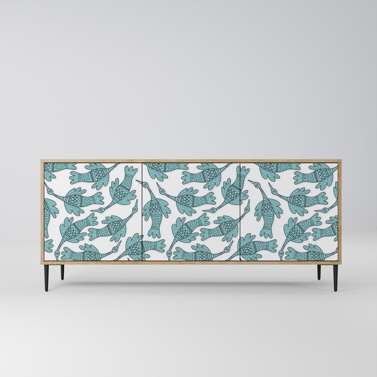 WATERSPOUT SONGIBIRD 3-Door Sideboard in Oak Effect