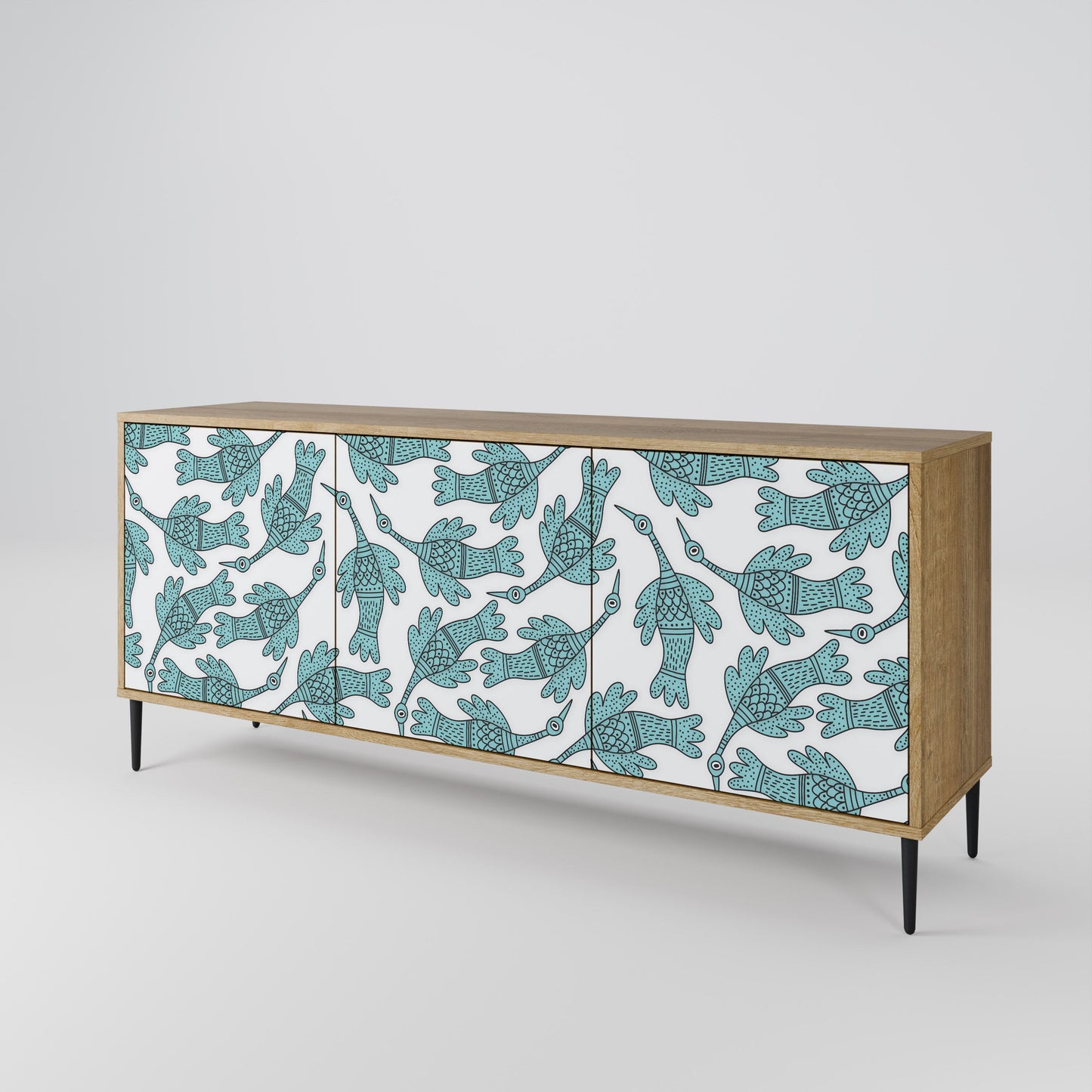 WATERSPOUT SONGIBIRD 3-Door Sideboard in Oak Effect