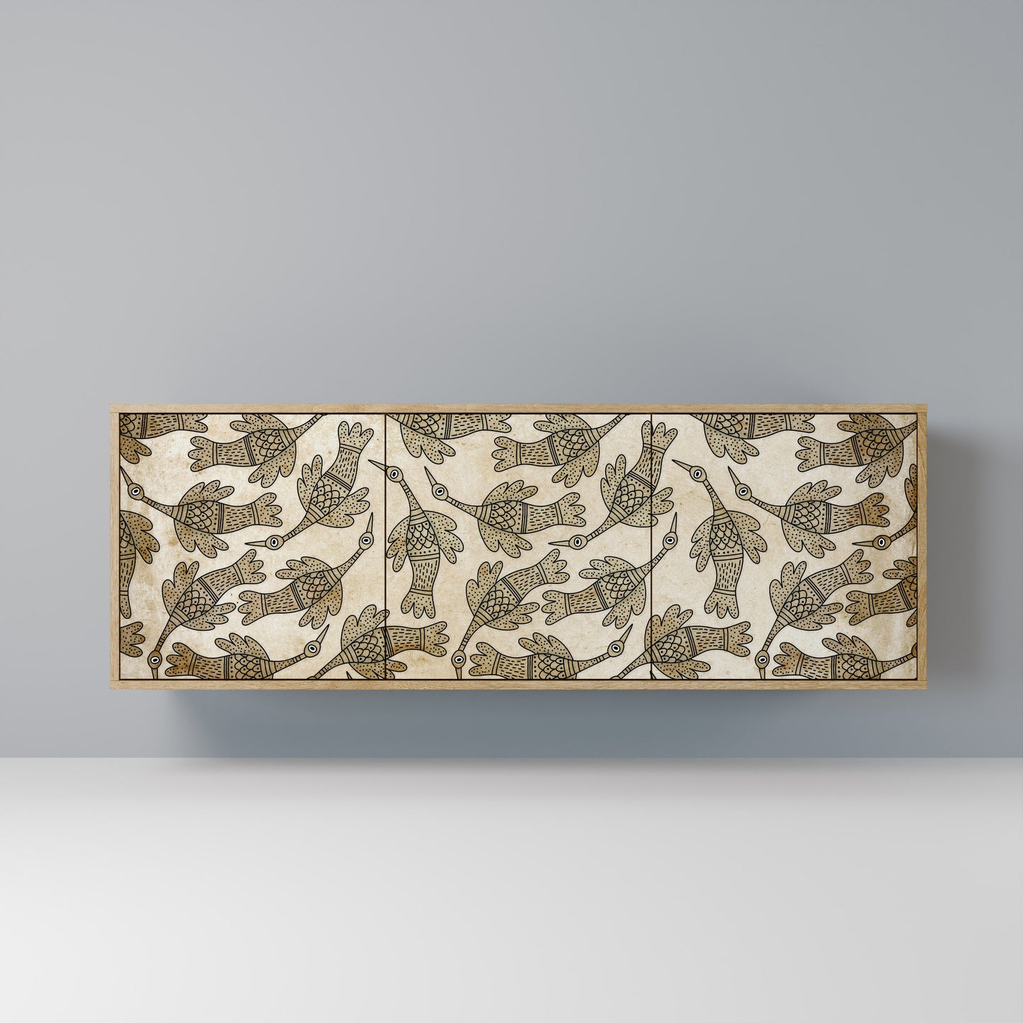 ALMONDINE SONGBIRD 3-Door Sideboard in Oak Effect