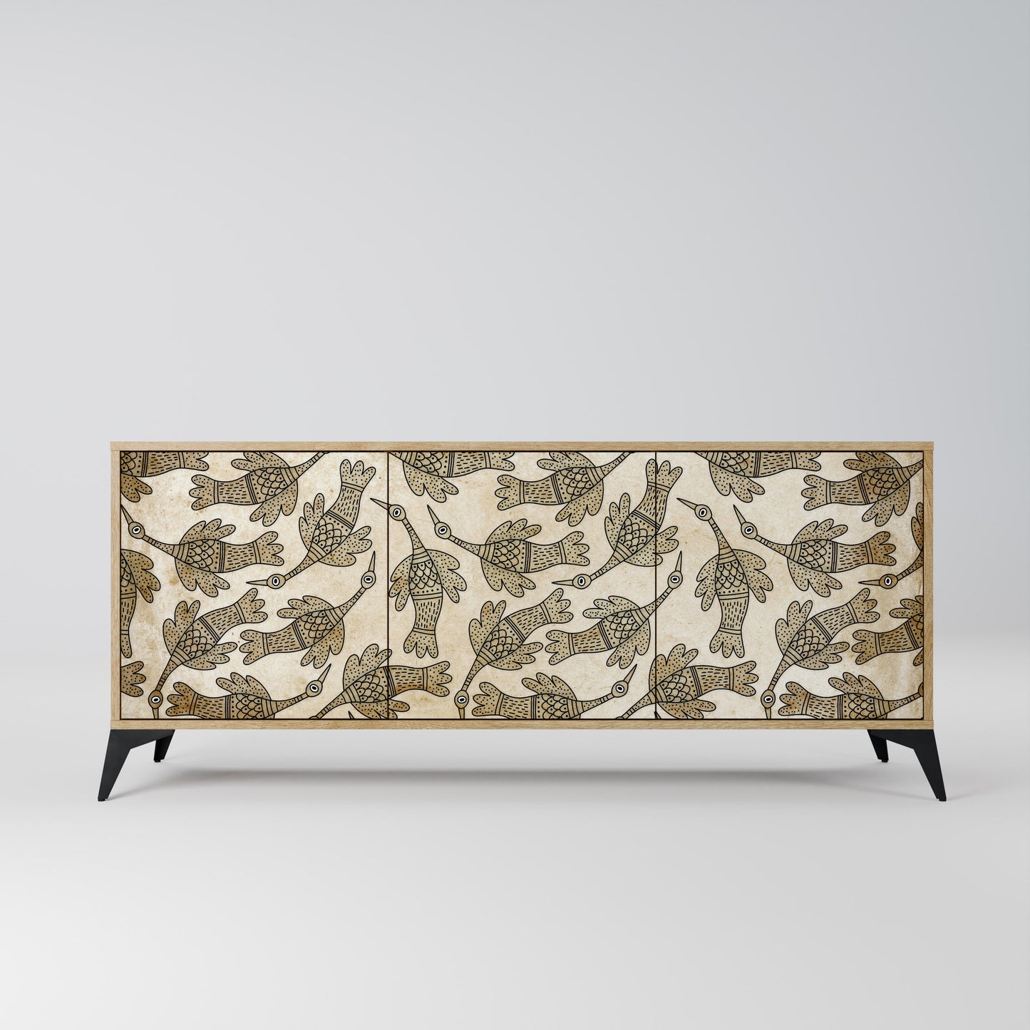 ALMONDINE SONGBIRD 3-Door Sideboard in Oak Effect