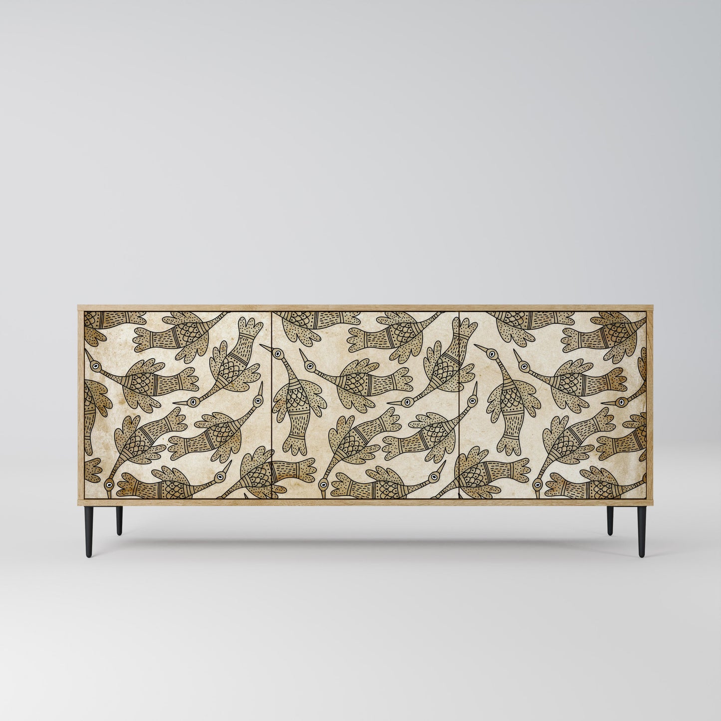 ALMONDINE SONGBIRD 3-Door Sideboard in Oak Effect