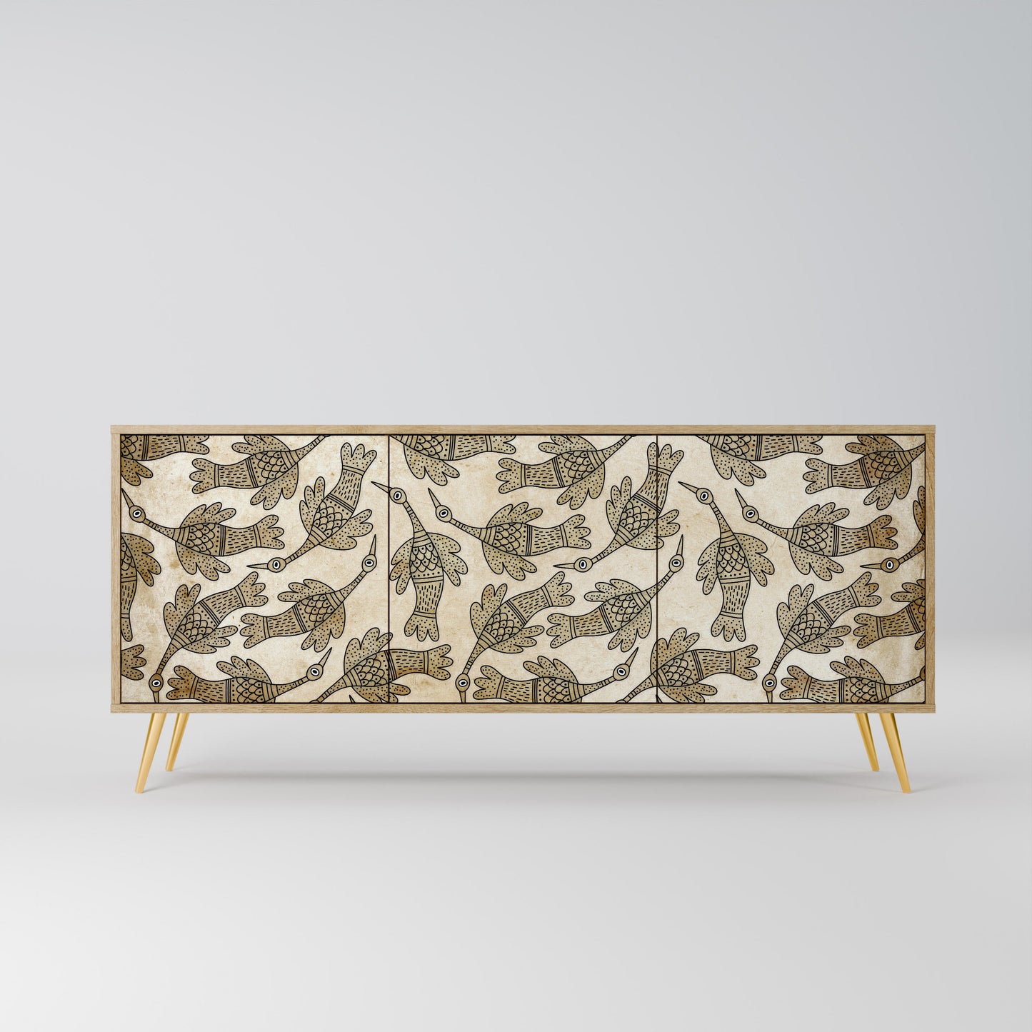 ALMONDINE SONGBIRD 3-Door Sideboard in Oak Effect