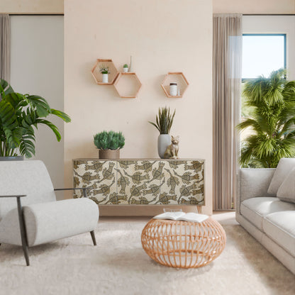 ALMONDINE SONGBIRD 3-Door Sideboard in Oak Effect