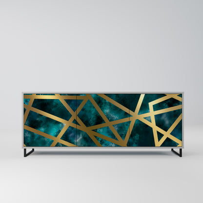 THE LABYRINTH OF GOLD 3-Door Sideboard in Grey Finish