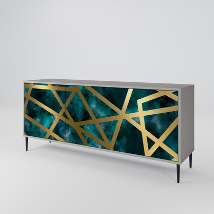 THE LABYRINTH OF GOLD 3-Door Sideboard in Grey Finish