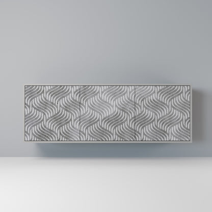 CONCRETE MOVEMENT 3-Door Sideboard in Grey Finish