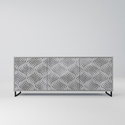 CONCRETE MOVEMENT 3-Door Sideboard in Grey Finish