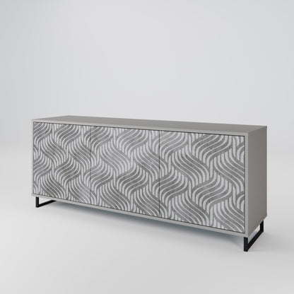 CONCRETE MOVEMENT 3-Door Sideboard in Grey Finish