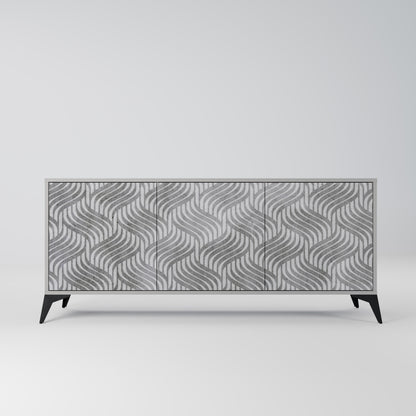 CONCRETE MOVEMENT 3-Door Sideboard in Grey Finish