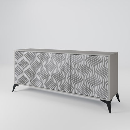 CONCRETE MOVEMENT 3-Door Sideboard in Grey Finish
