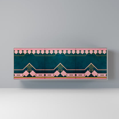 ROYAL COMPOSITION 3-Door Sideboard in Grey Finish