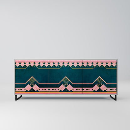 ROYAL COMPOSITION 3-Door Sideboard in Grey Finish